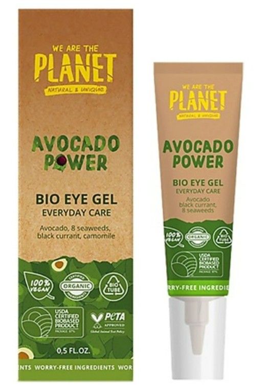 We are the Planet Гель для век и области вокруг глаз Avocado Power, ежедневный уход, 15 мл, 1 шт.