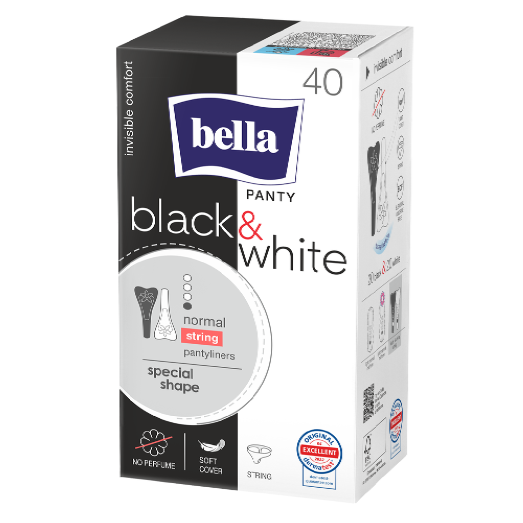 фото упаковки Bella Panty Slim Black&White прокладки ежедневные