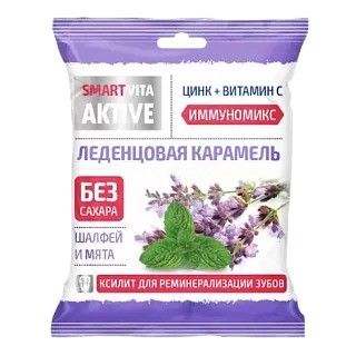 фото упаковки Леденцовая карамель с витамином С Smartvita