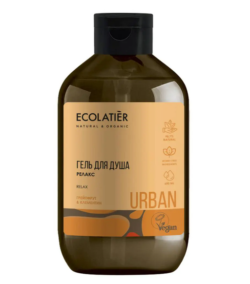 Ecolatier Гель для душа Релакс, гель, грейпфрут и клементин, 600 мл, 1 шт.