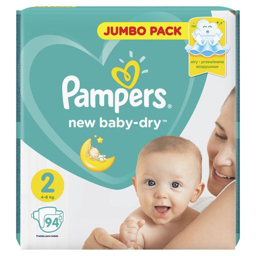Pampers New baby-dry Подгузники детские, р. 2, 4-8 кг, 94 шт.