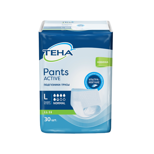 Подгузники-трусы для взрослых Tena Pants Active Normal, р. L, 30 шт.