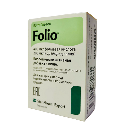 Фолио, 95 мг, таблетки, 90 шт.