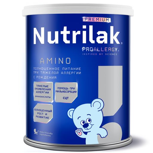 Nutrilak Premium Proallergy Amino Смесь сухая специализированная, для детей с рождения, смесь сухая, полноценное питание при тяжелой аллергии, 400 г, 1 шт.