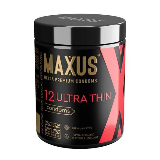 Maxus Презервативы из натурального латекса Ультратонкие, презервативы, 12 шт.