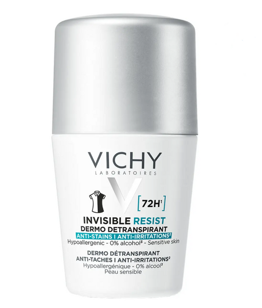 Vichy Invisible Resist Дезодорант-антиперспирант, део-ролик, невидимая защита 72 ч, 50 мл, 1 шт.